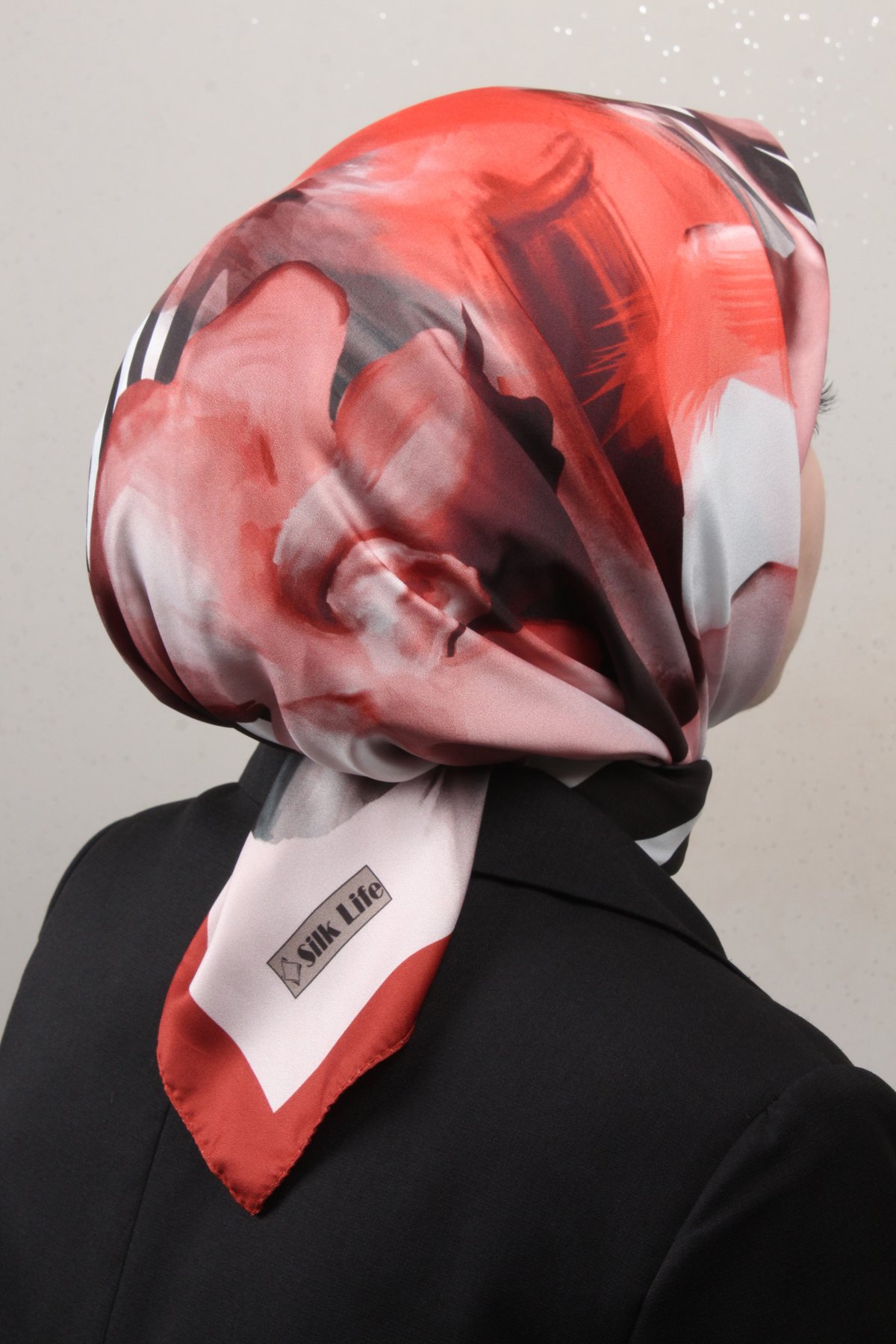 Silk Life Lotus Eşarp 4123-7 Koyu Taba