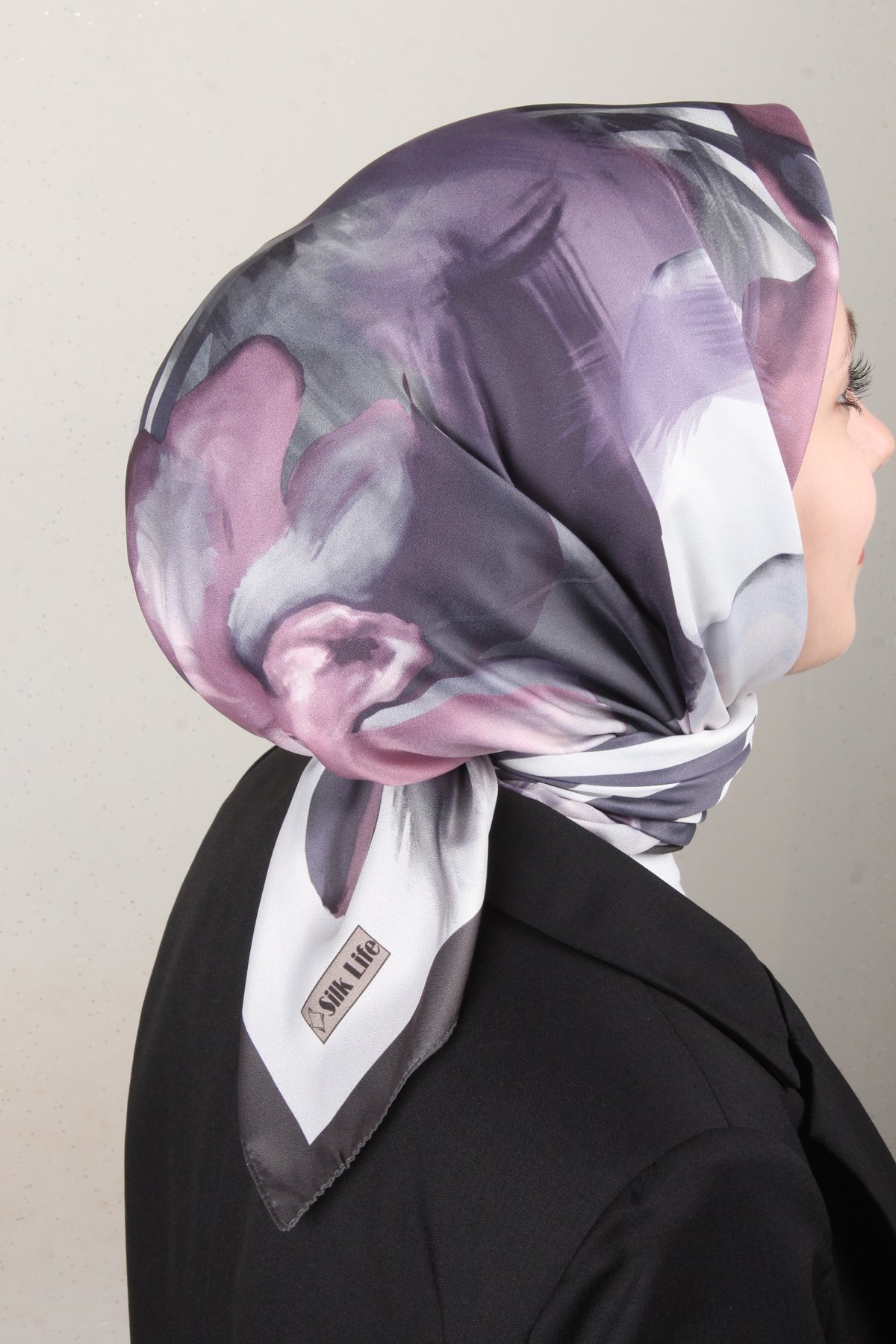 Silk Life Lotus Eşarp 4123-8 Lila