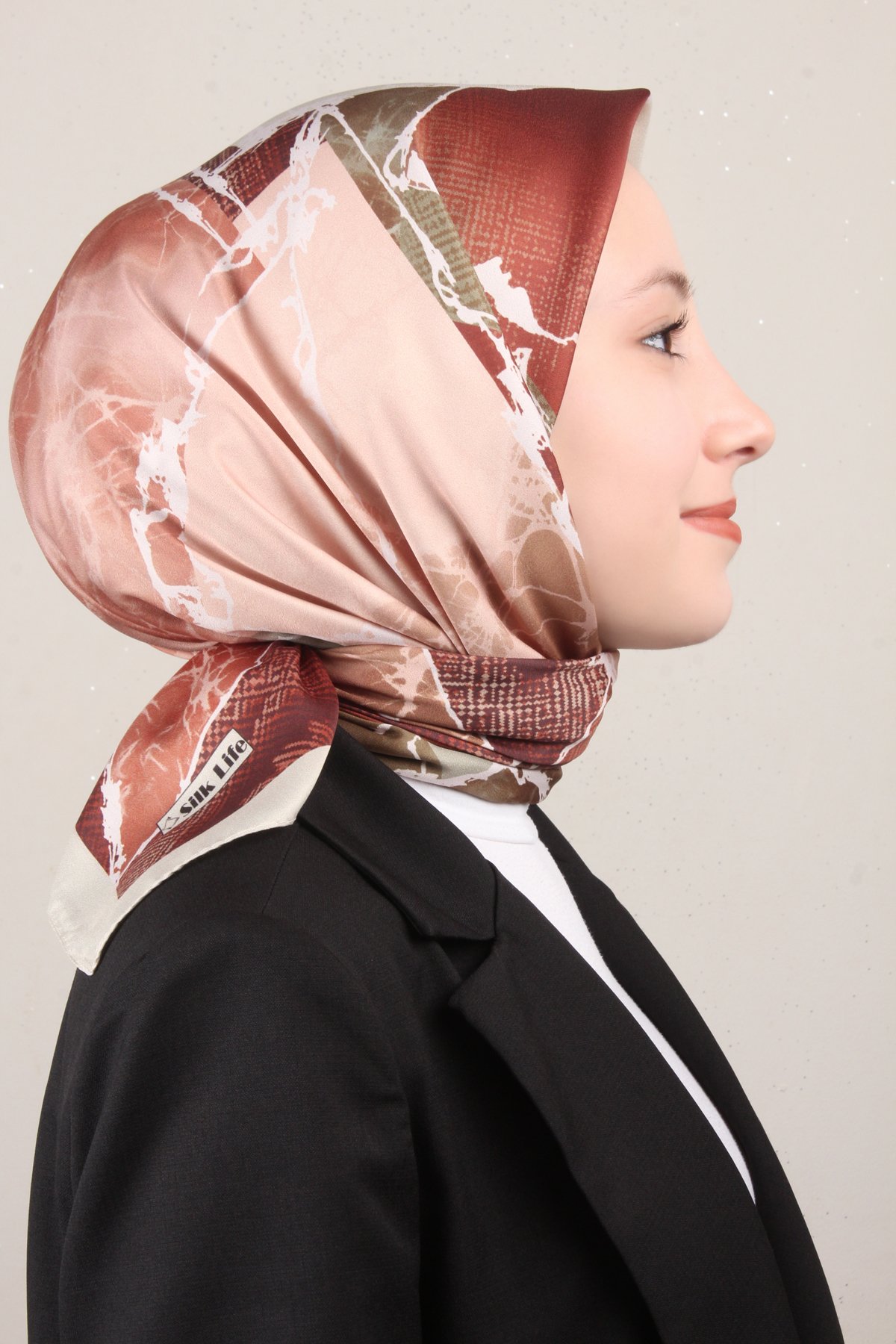 Silk Life Lotus Eşarp 4124-5 Nude 