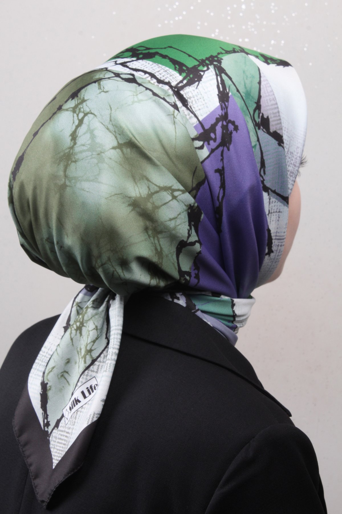 Silk Life Lotus Eşarp 4124-6 Yeşil