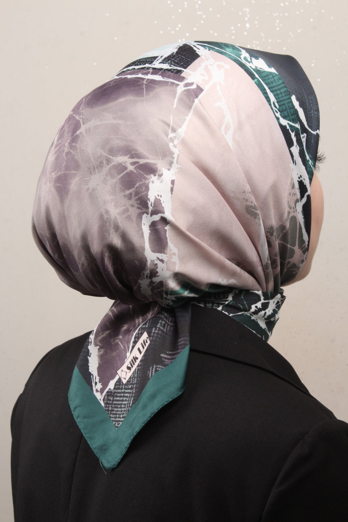 Silk Life Lotus Eşarp 4124-7 Zümrüt