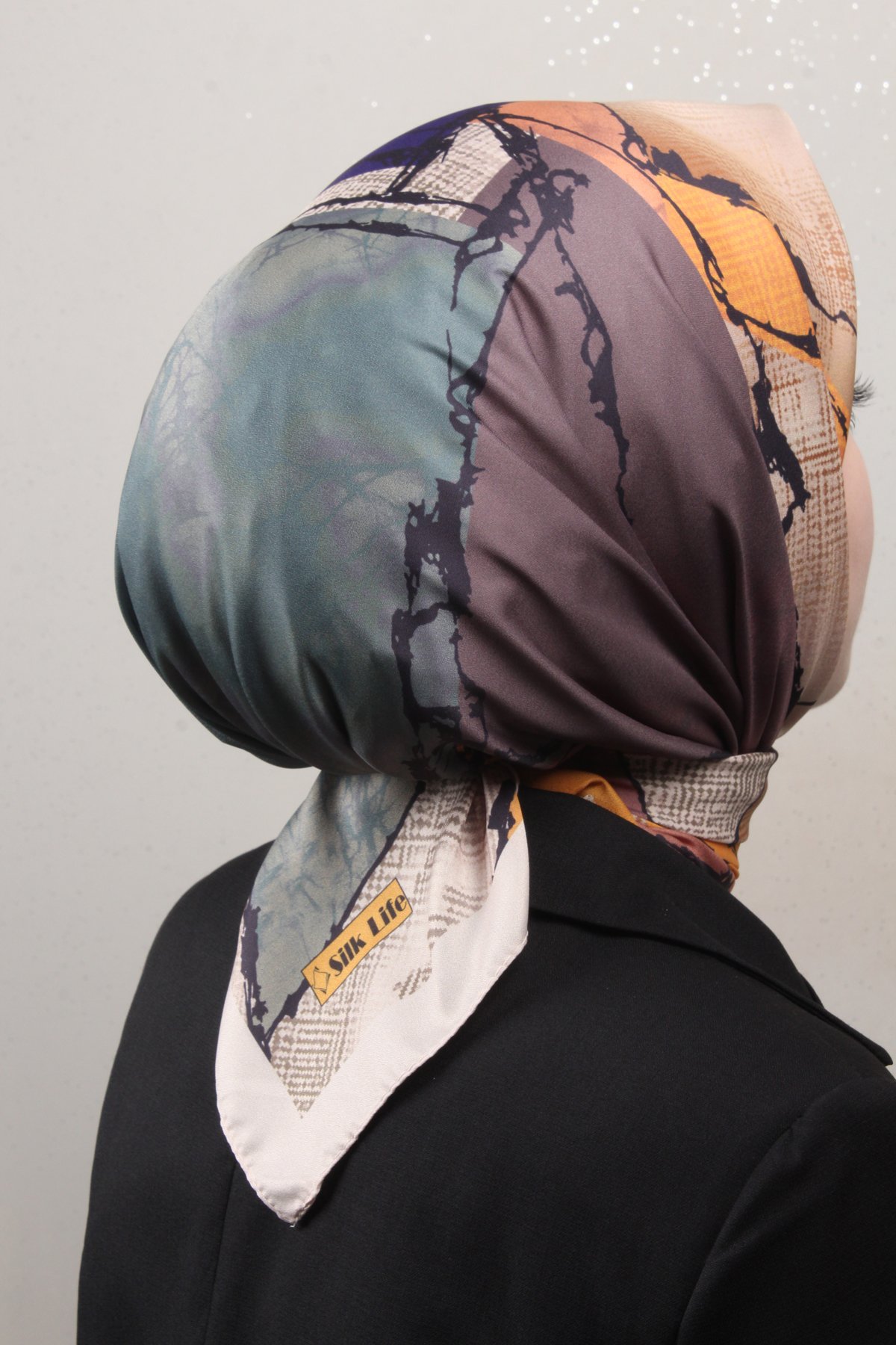 Silk Life Lotus Eşarp 4124-8 Turuncu