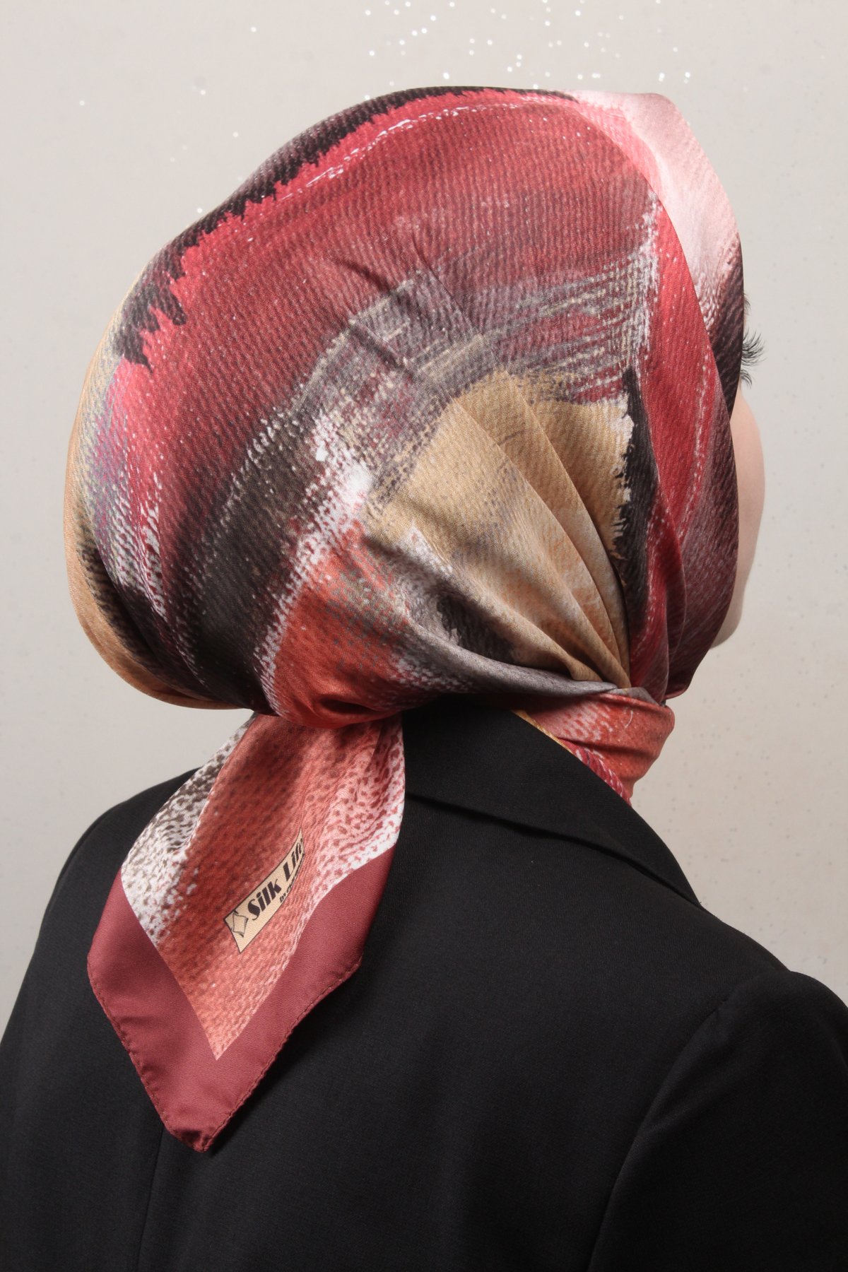 Silk Life Lotus Eşarp 4125-2 Taba