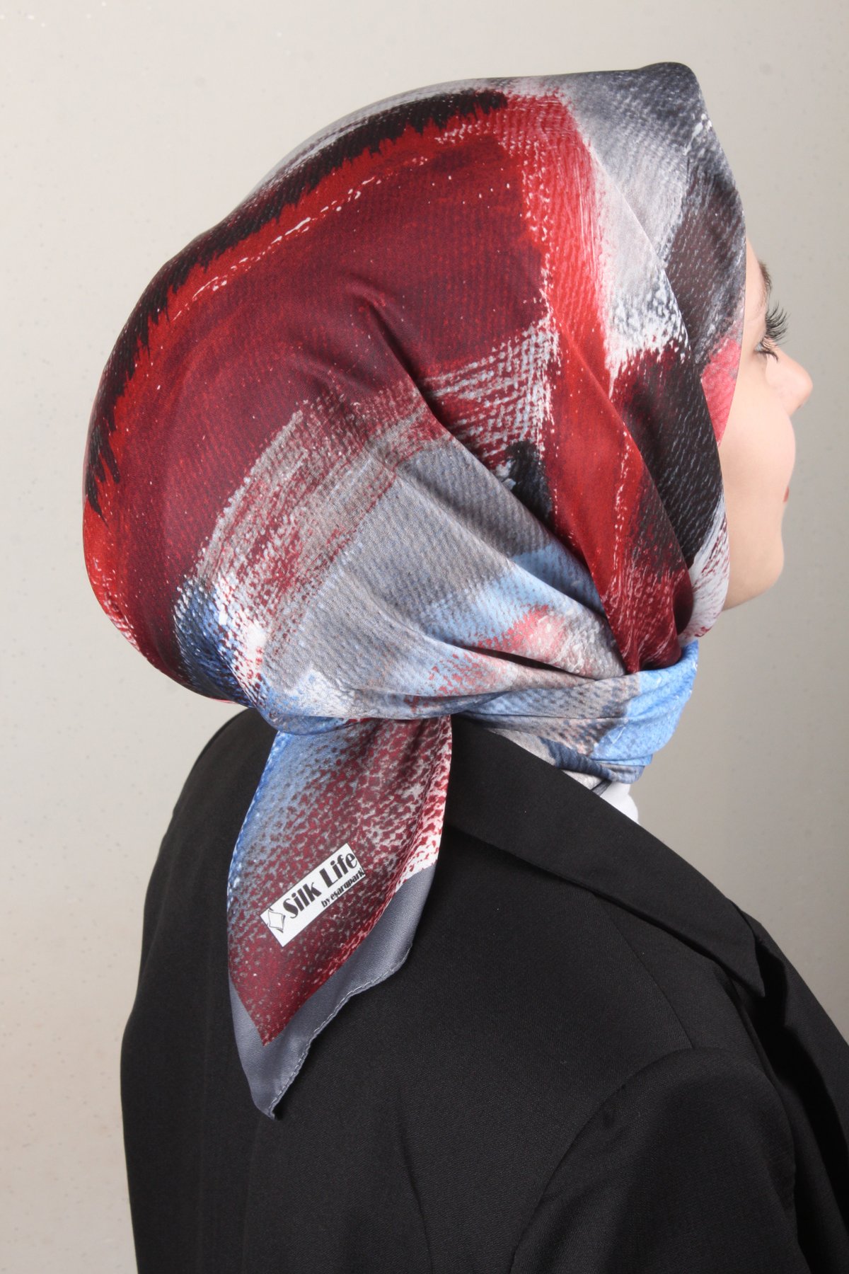 Silk Life Lotus Eşarp 4125-3 Gri