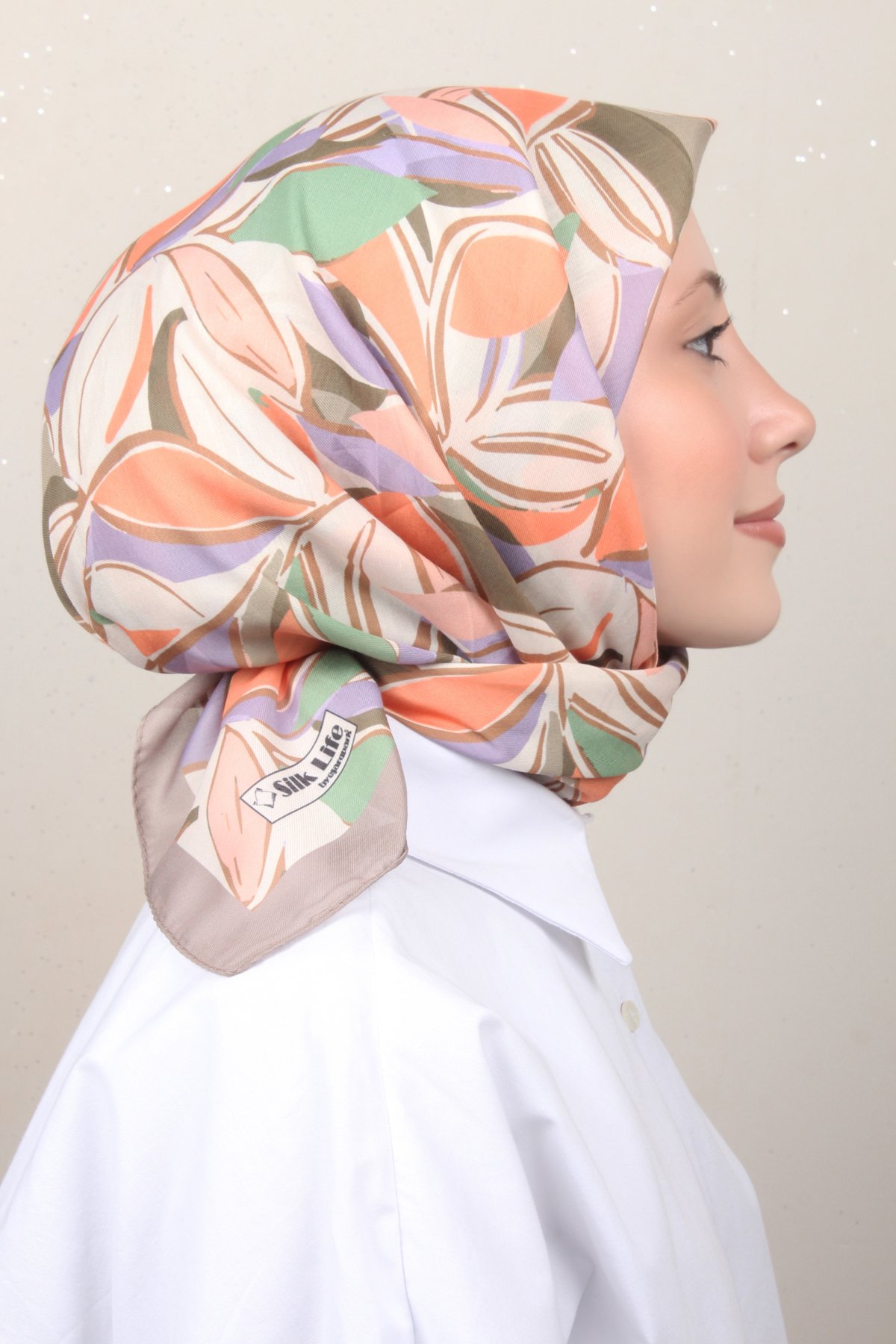 Silk Life Lotus Eşarp 4128-11 Toprak 