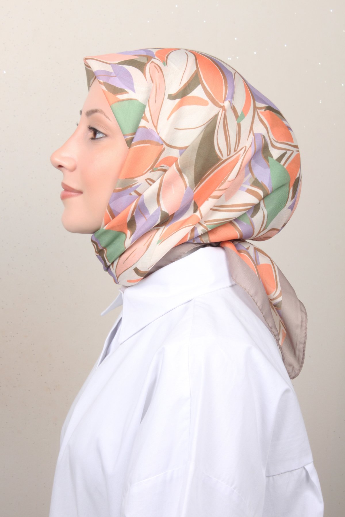 Silk Life Lotus Eşarp 4128-11 Toprak 