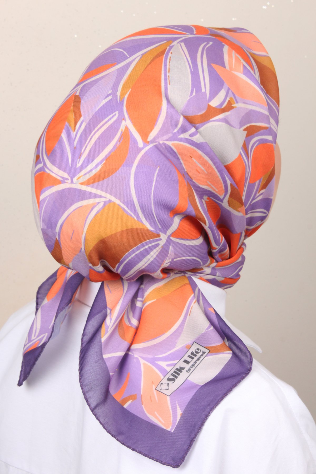 Silk Life Lotus Eşarp 4128-2 Mor