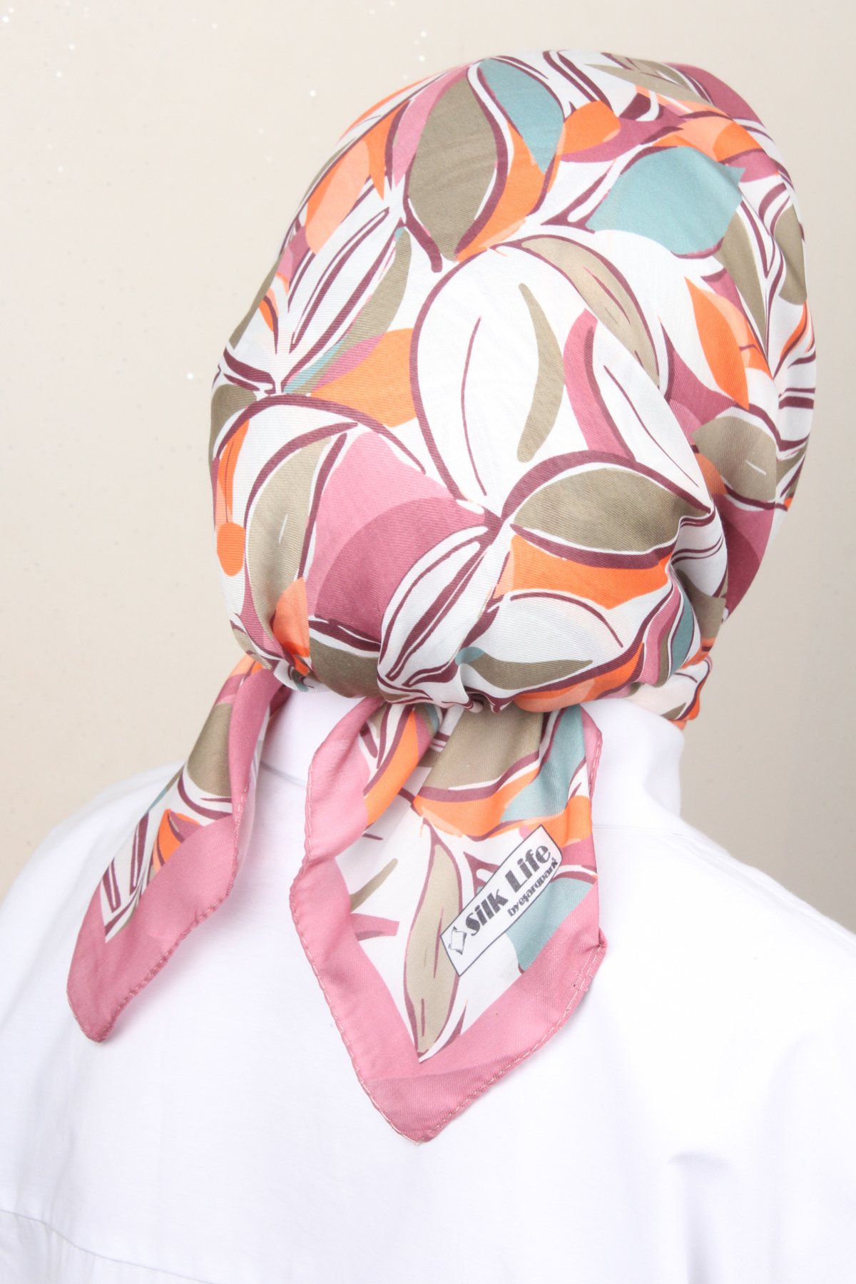 Silk Life Lotus Eşarp 4128-8 Gül Kurusu 