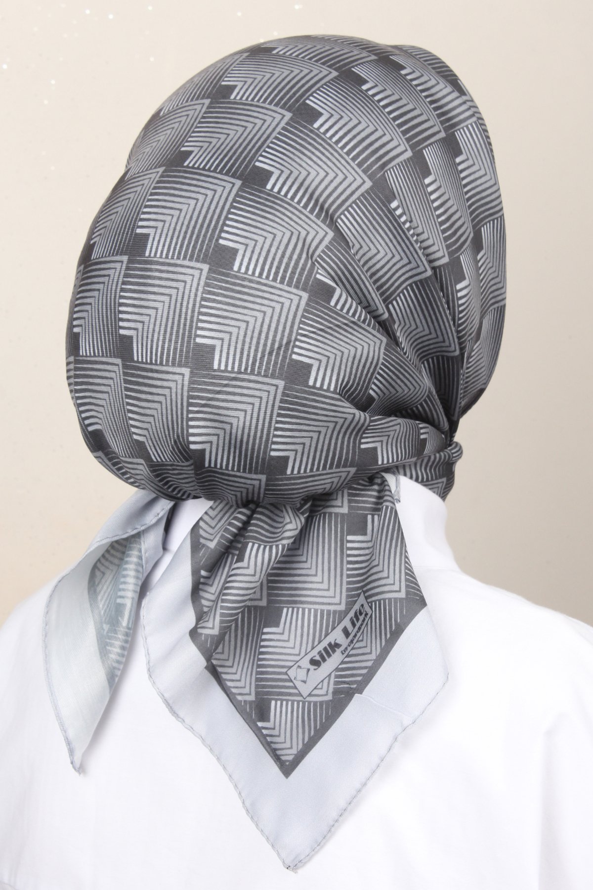 Silk Life Lotus Eşarp 4129-1 Gri 