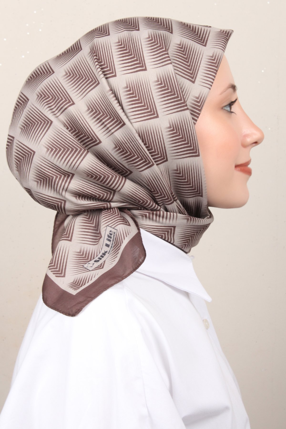 Silk Life Lotus Eşarp 4129-10 Haki