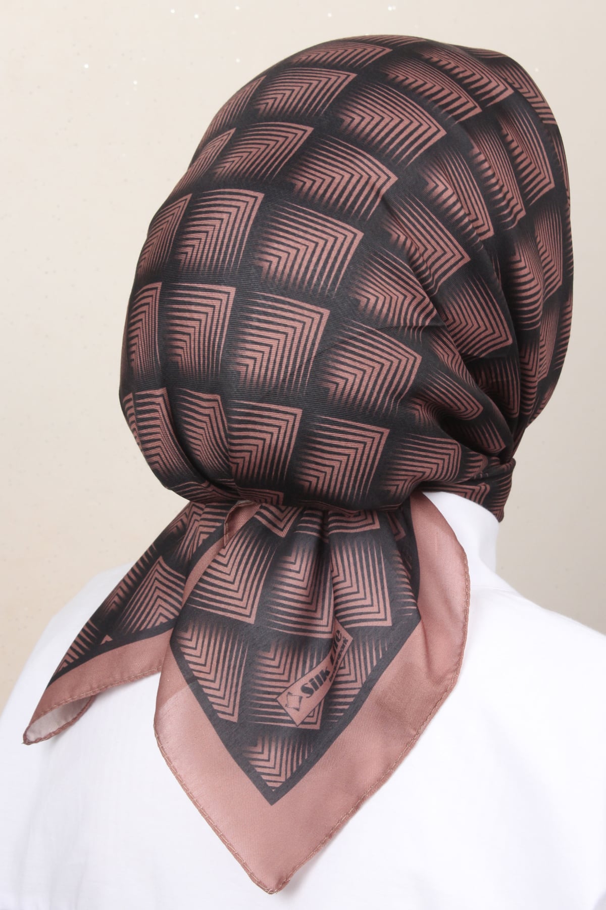 Silk Life Lotus Eşarp 4129-12 Kahve