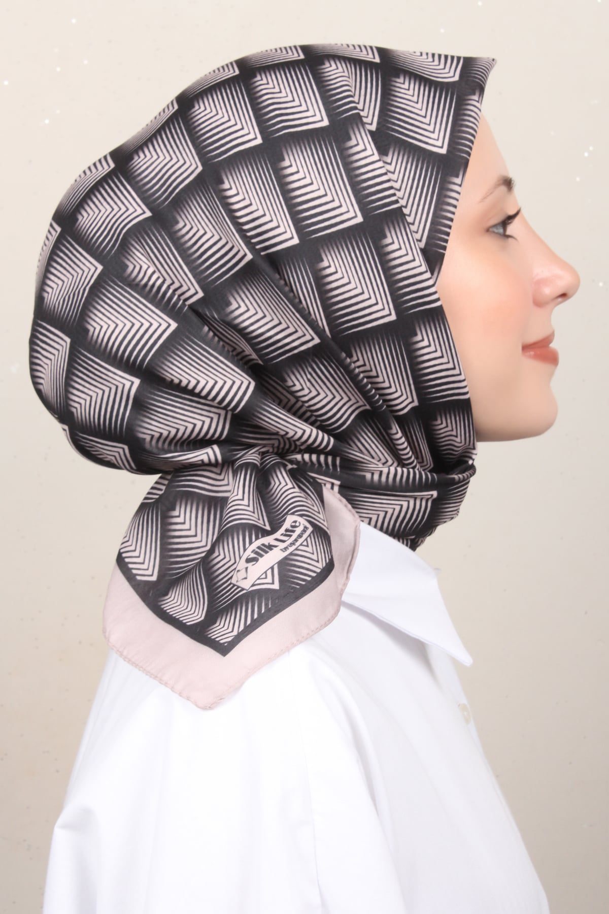 Silk Life Lotus Eşarp 4129-15 Pudra