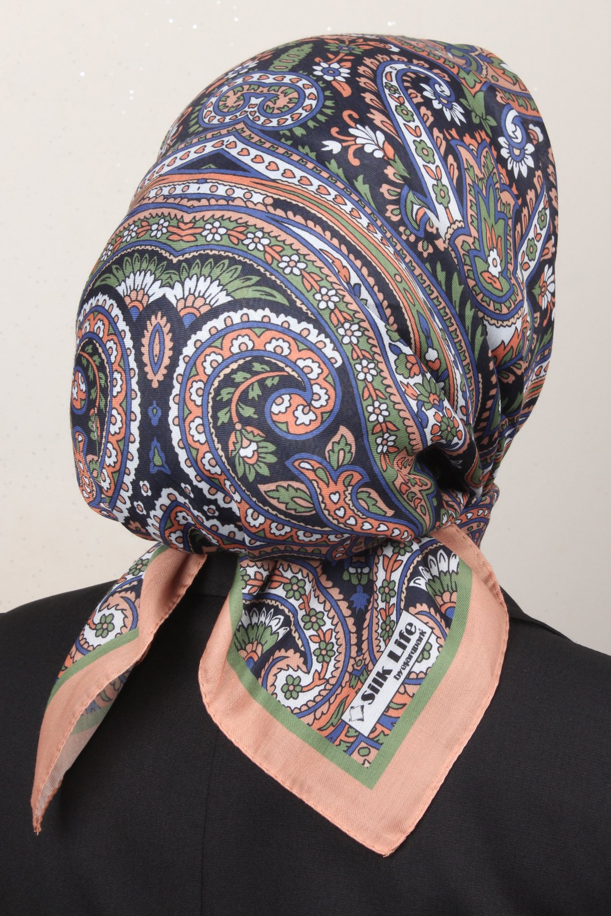 Silk Life Lotus Eşarp 4130-1 Taba 