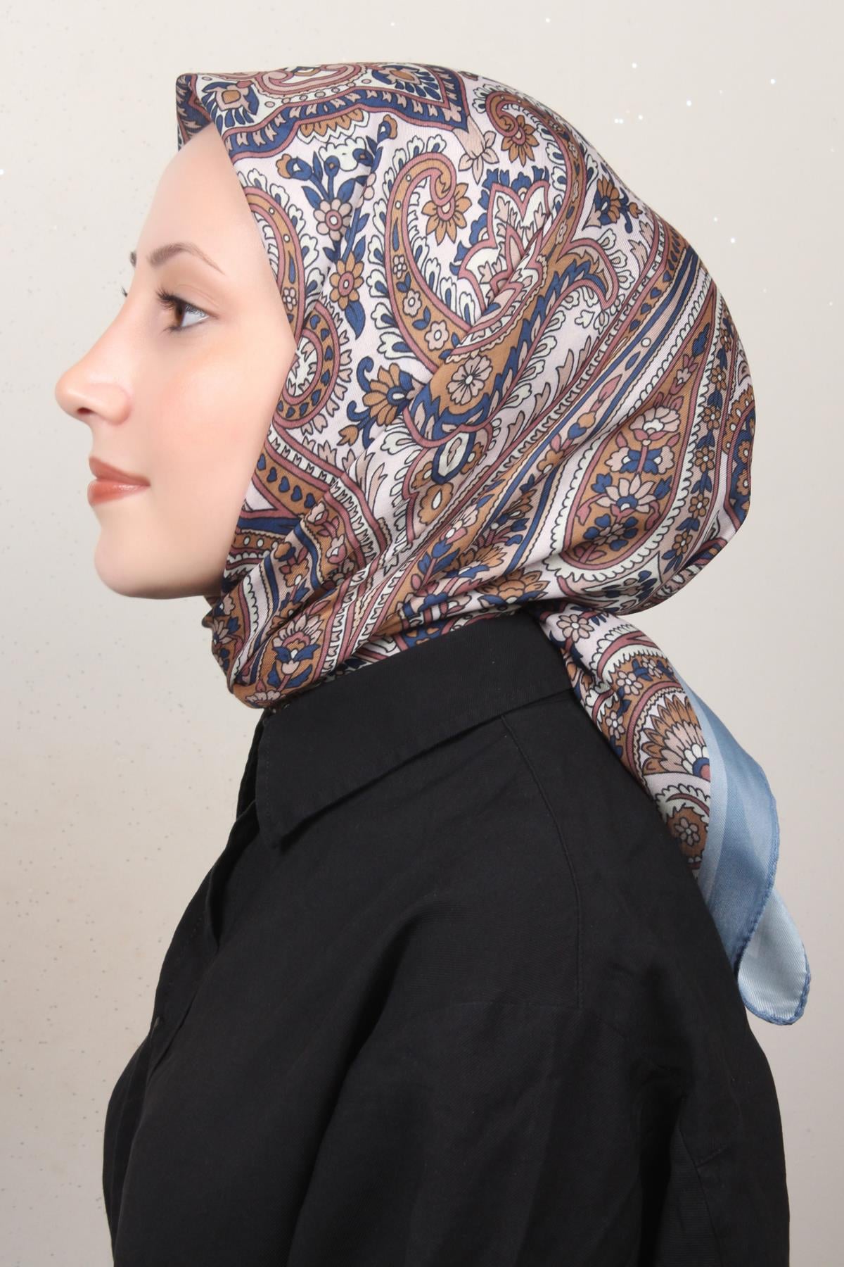 Silk Life Soft Pamuk Eşarp 4130-11 İndigo