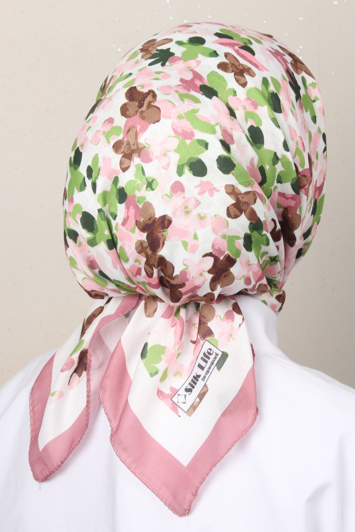 Silk Life Soft Pamuk Eşarp 4131-10 Pembe 