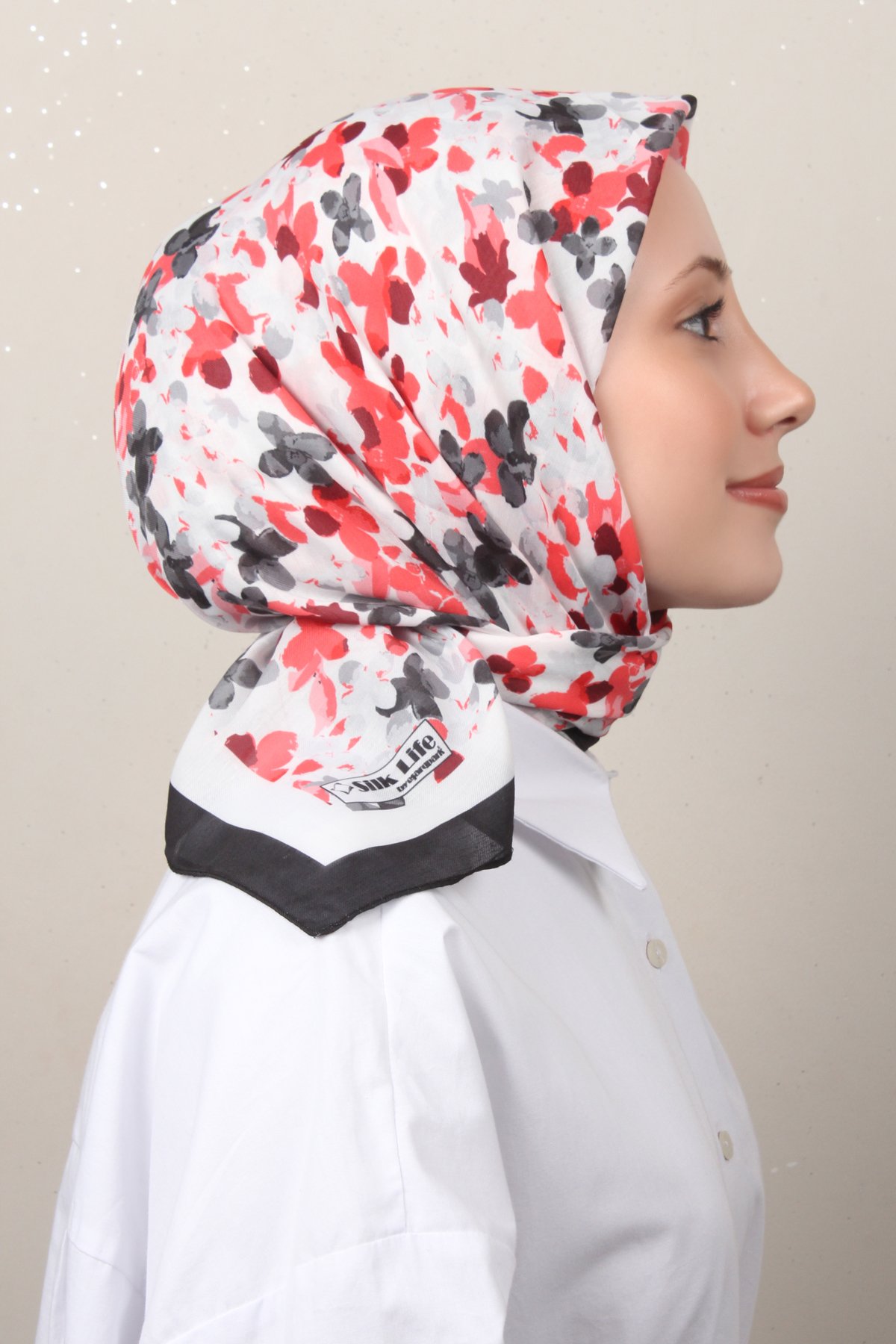 Silk Life Soft Pamuk Eşarp 4131-11 Siyah 