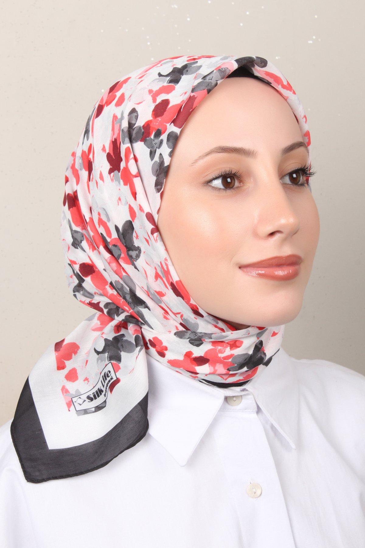 Silk Life Soft Pamuk Eşarp 4131-11 Siyah 