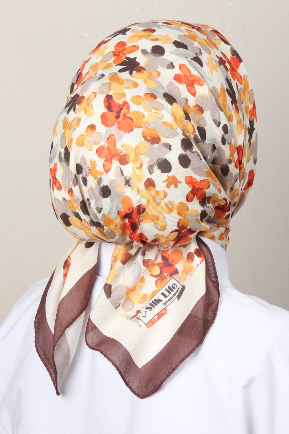 Silk Life Soft Pamuk Eşarp 4131-5 Kahve 