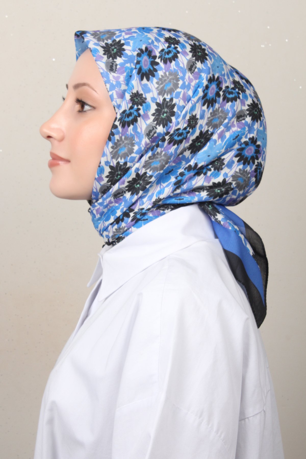 Silk Life Soft Pamuk Eşarp 4132-10 Siyah 