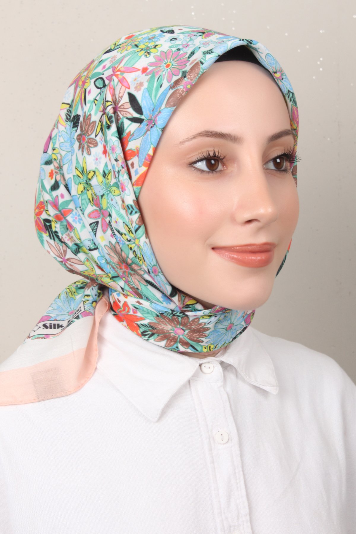 Silk Life Soft Pamuk Eşarp 4133-10 Somon 