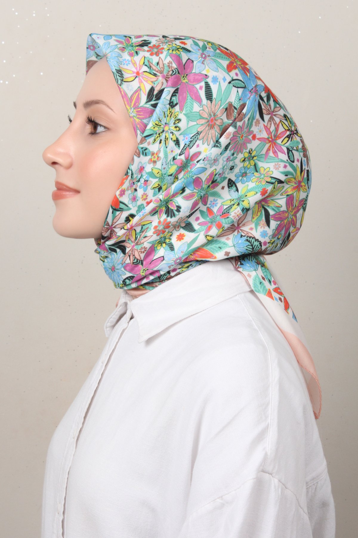 Silk Life Soft Pamuk Eşarp 4133-10 Somon 