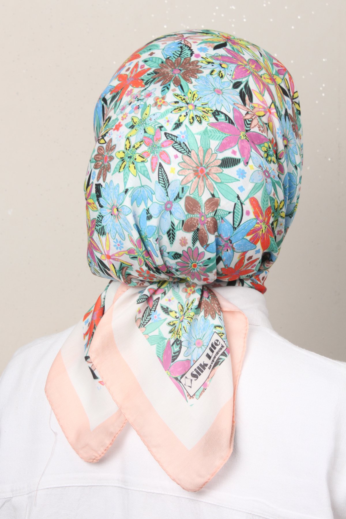 Silk Life Soft Pamuk Eşarp 4133-10 Somon 