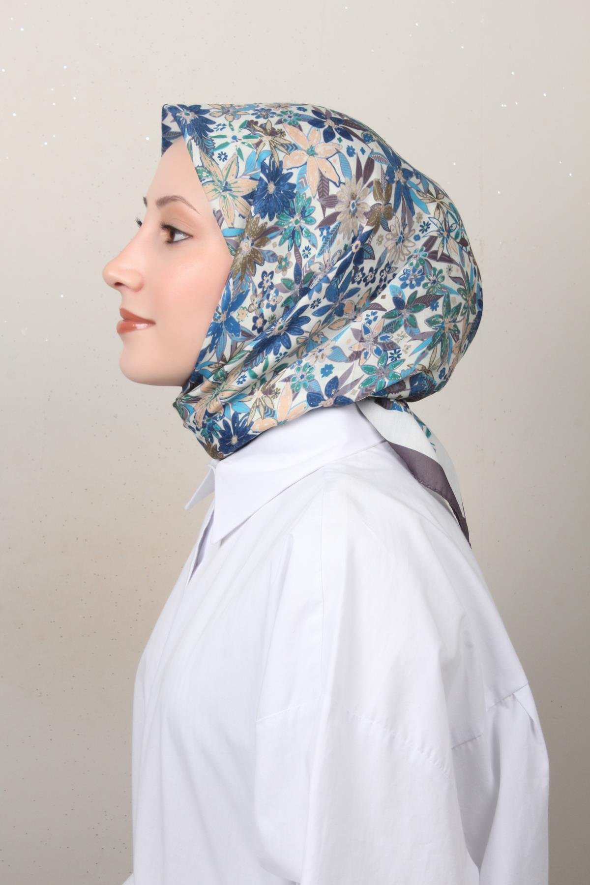 Silk Life Soft Pamuk Eşarp 4133-3 Gri 