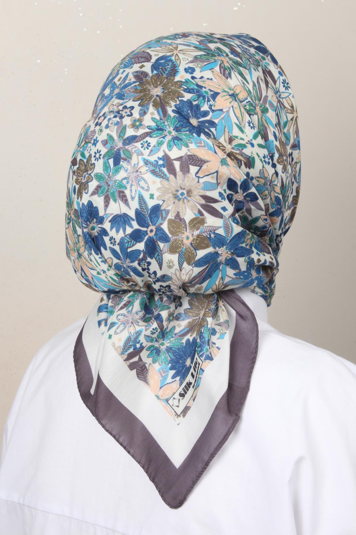 Silk Life Soft Pamuk Eşarp 4133-3 Gri 