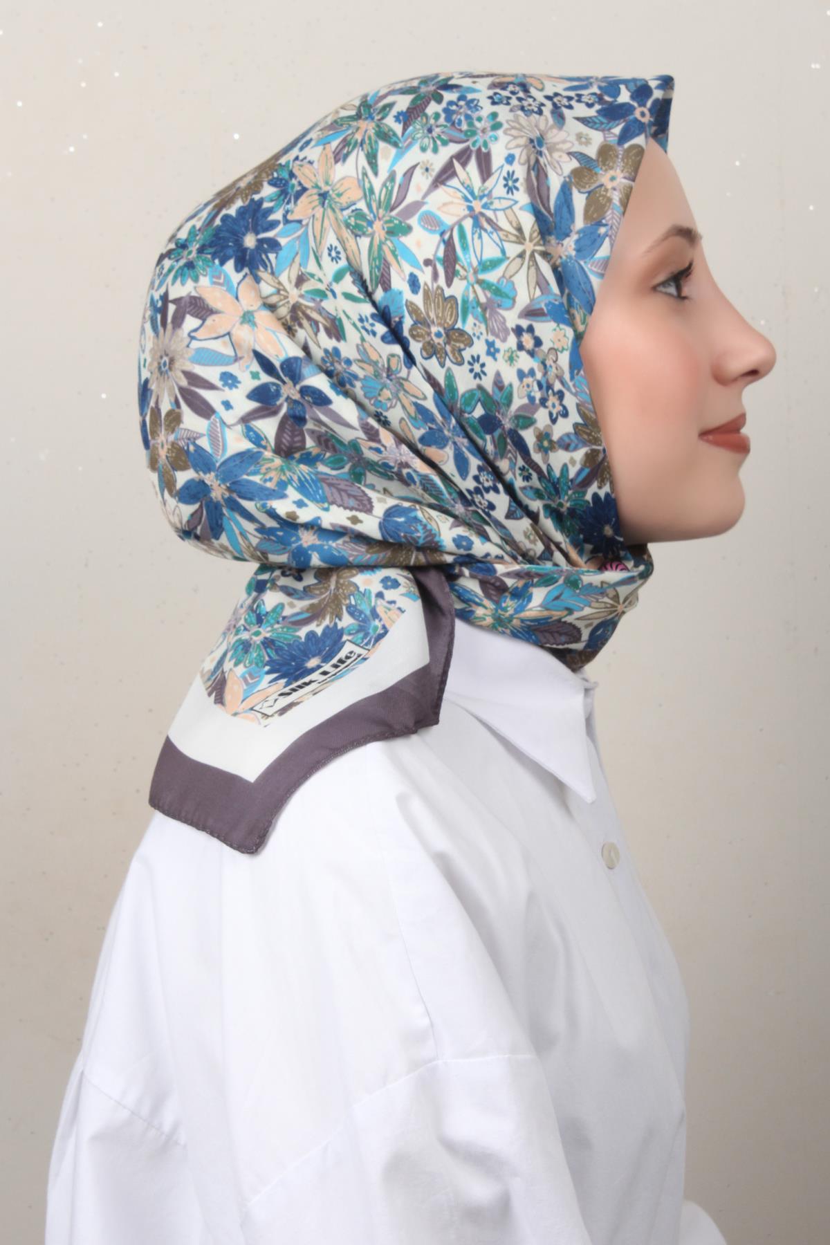 Silk Life Soft Pamuk Eşarp 4133-3 Gri 