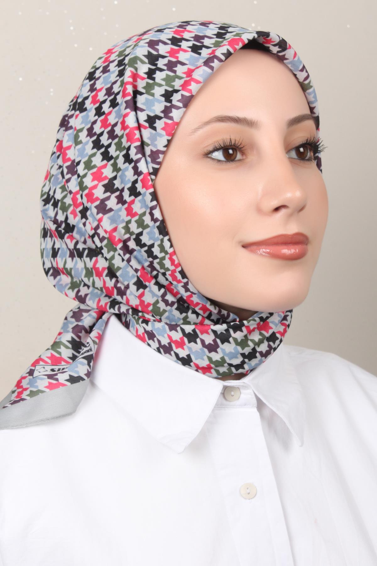 Silk Life Soft Pamuk Eşarp 4140-2 Gri