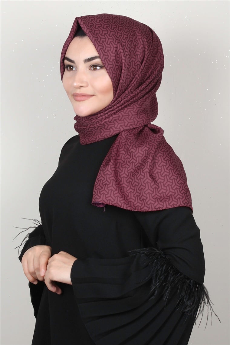 Simerya Şal 1389-16 Bordo