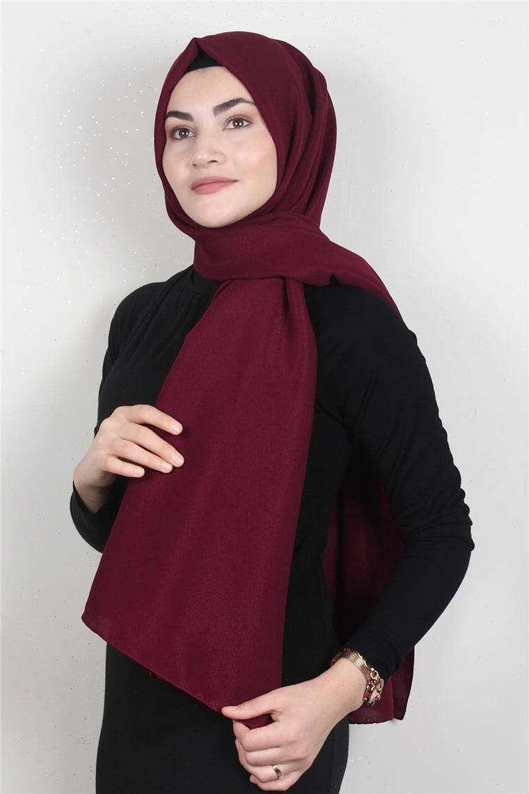 Simli Medine Şal 1365-20 Bordo