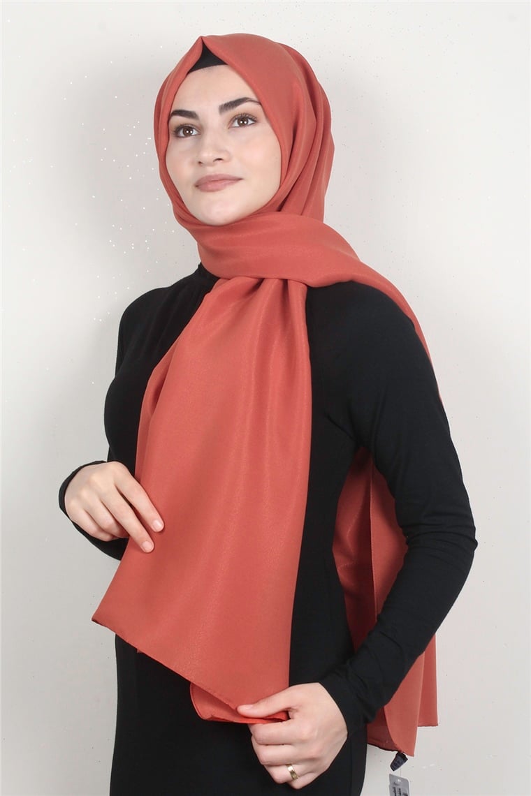 Simli Medine Şal 1365-5 Kiremit