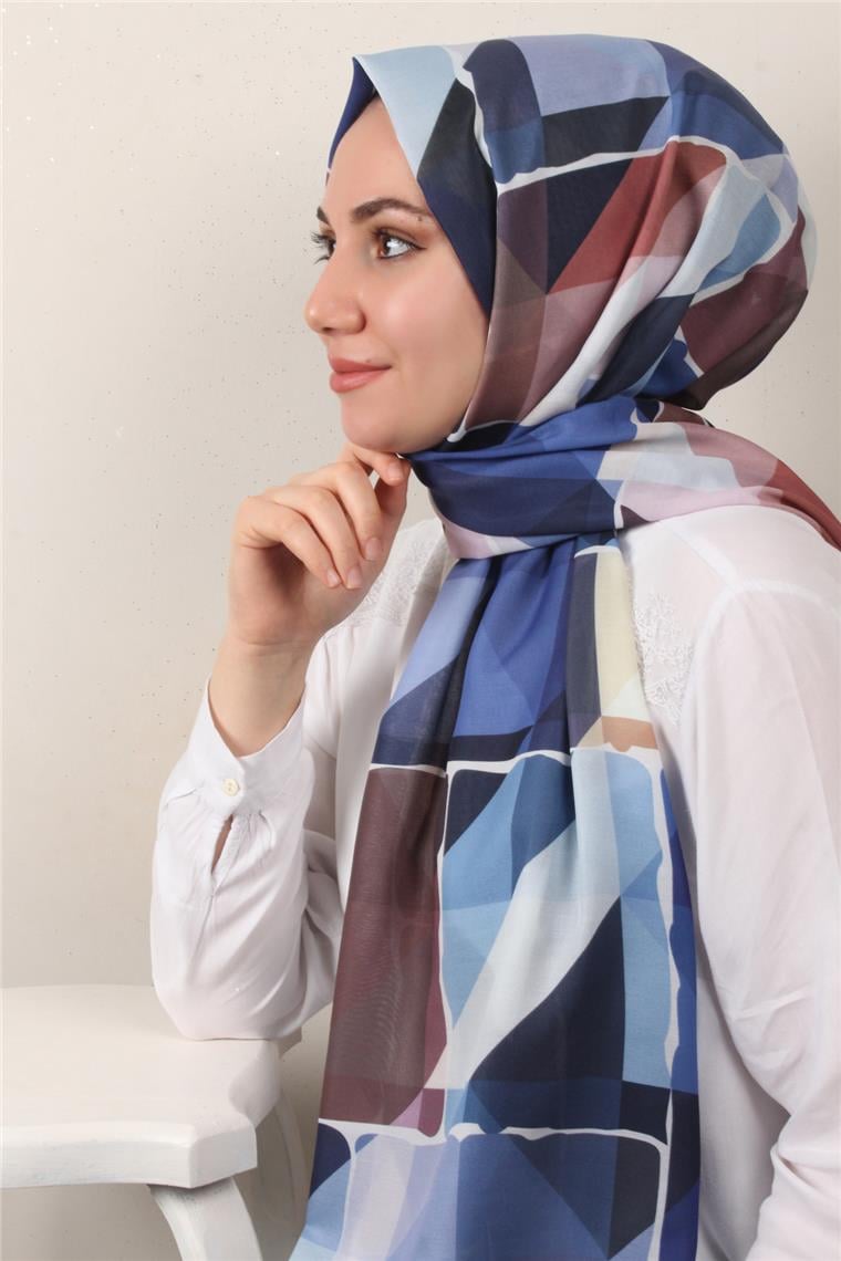 Soft Touch Şal 2751-2 Buz Mavisi