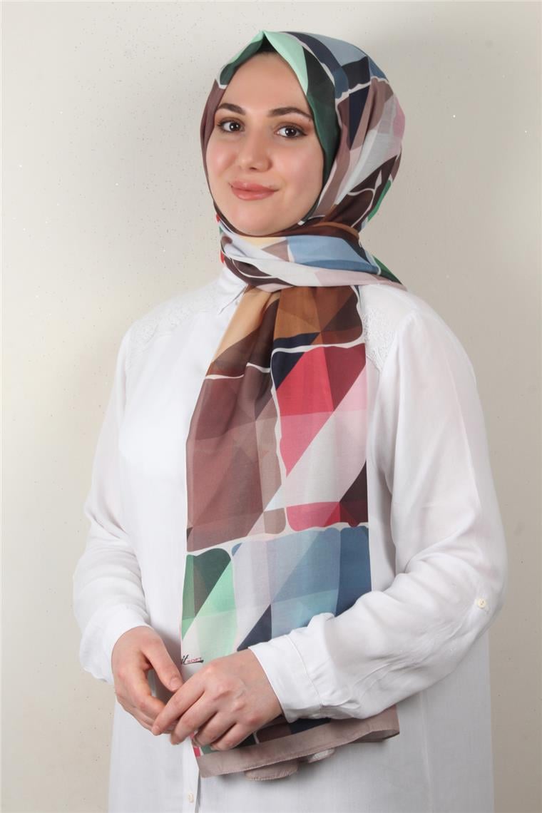 Soft Touch Şal 2751-5 Koyu Bej