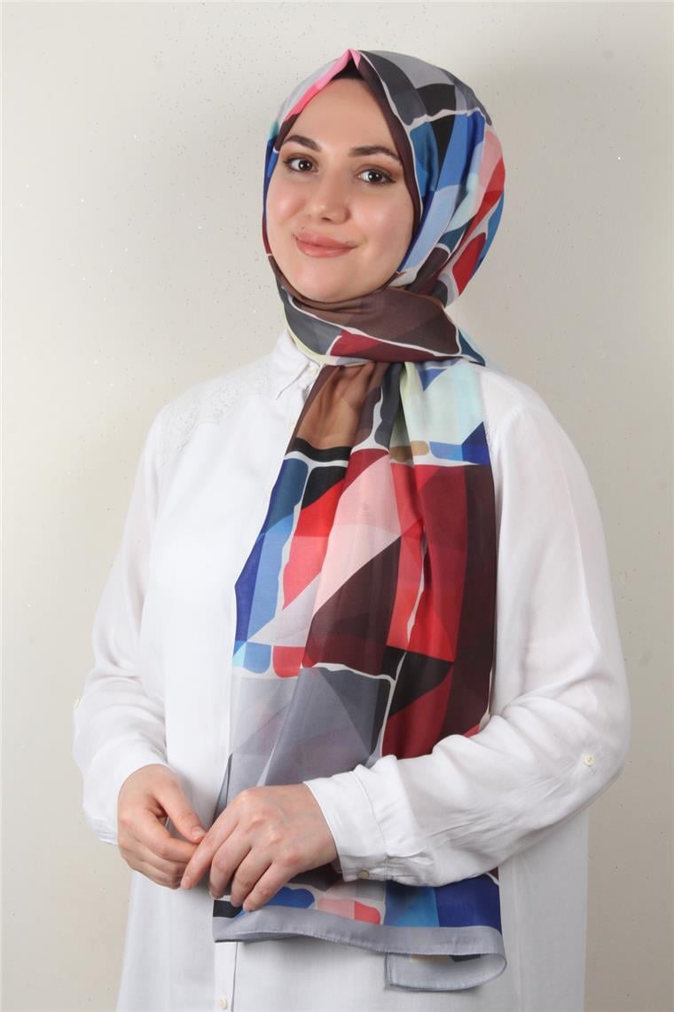 Soft Touch Şal 2751-8 Gümüş