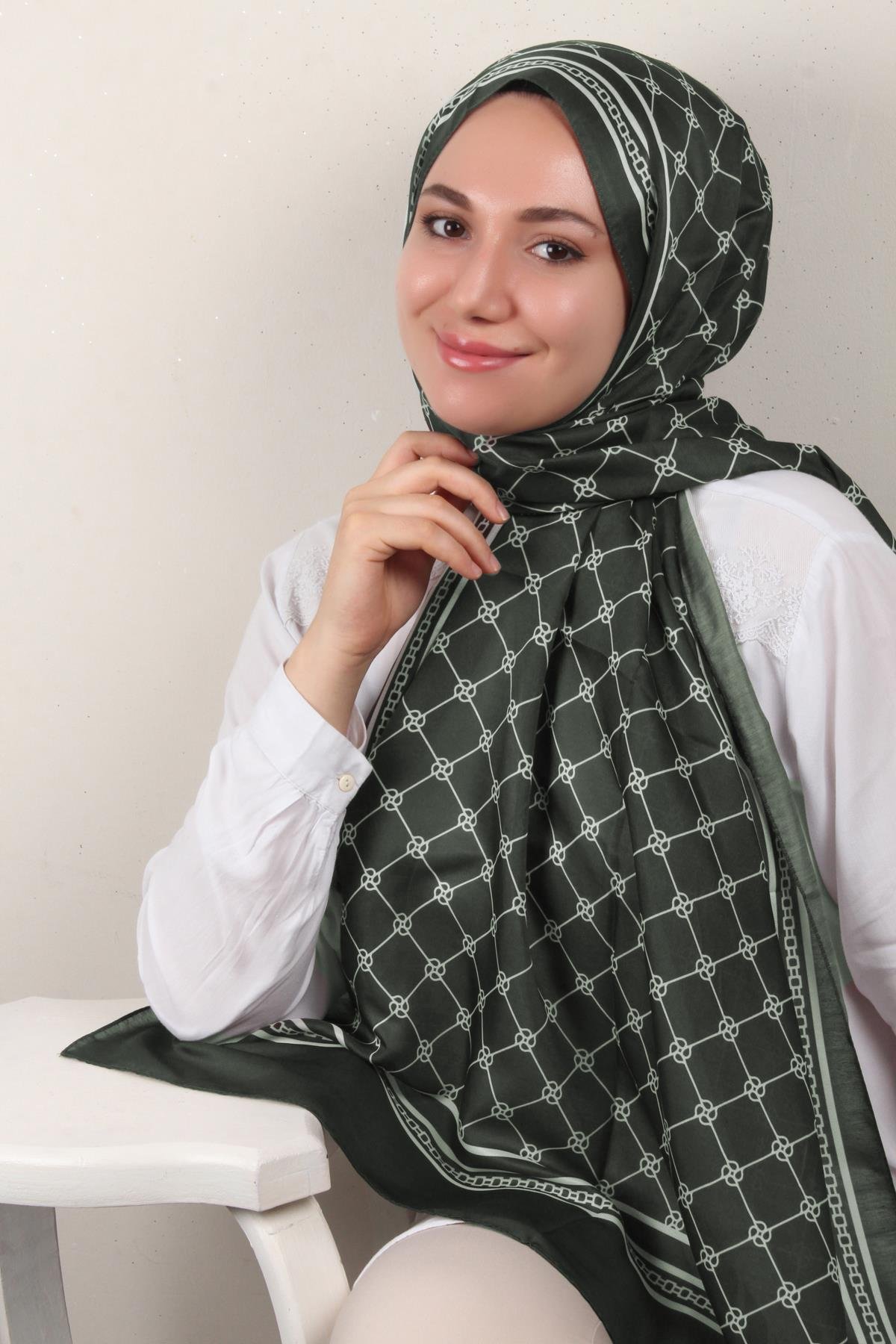 Soft Touch Şal 2764-11 Koyu Haki