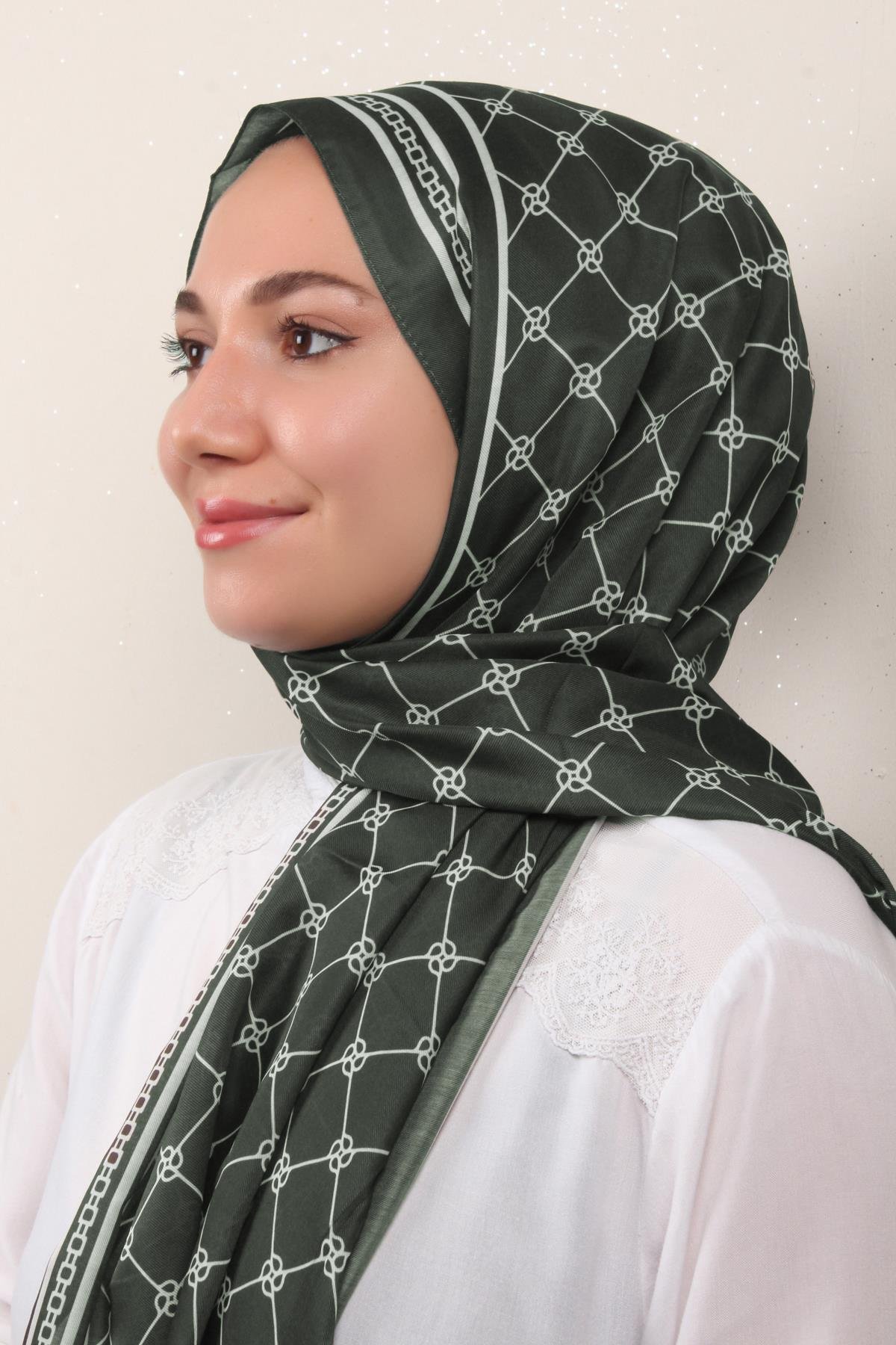 Soft Touch Şal 2764-11 Koyu Haki