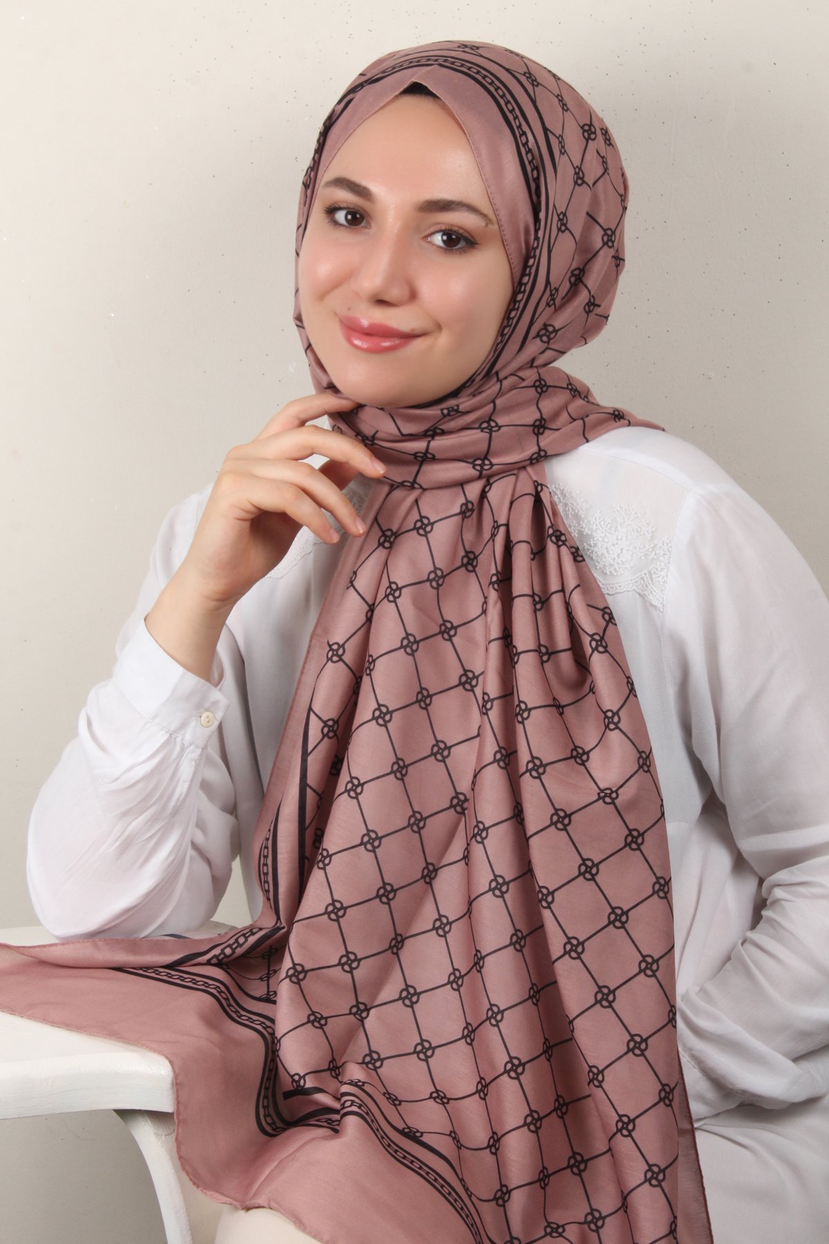 Soft Touch Şal 2764-2 Koyu Pudra