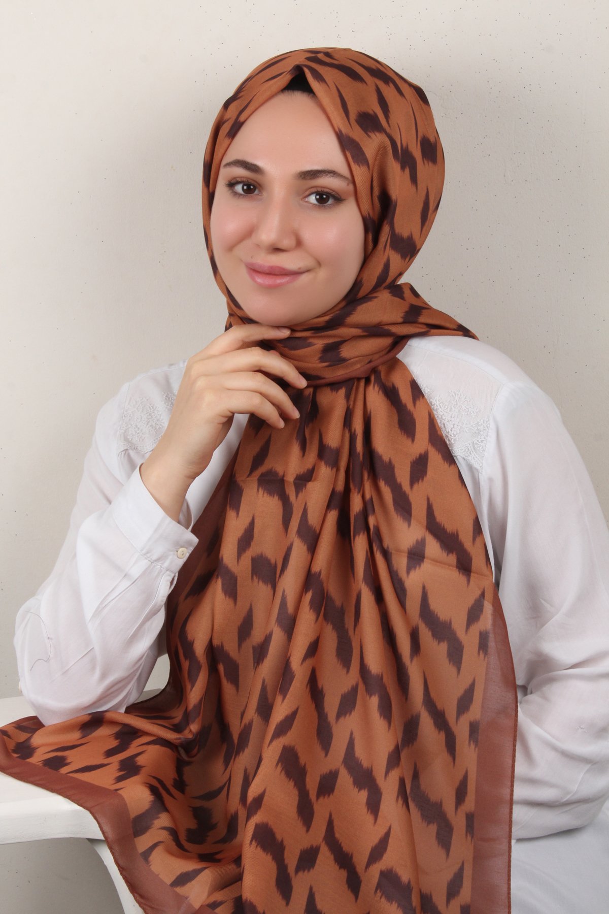 Soft Touch Şal 2776-22 Lacivert-Gri