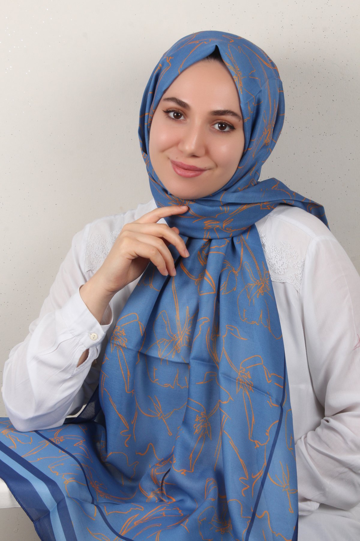 Soft Touch Şal 2777-14 Mavi