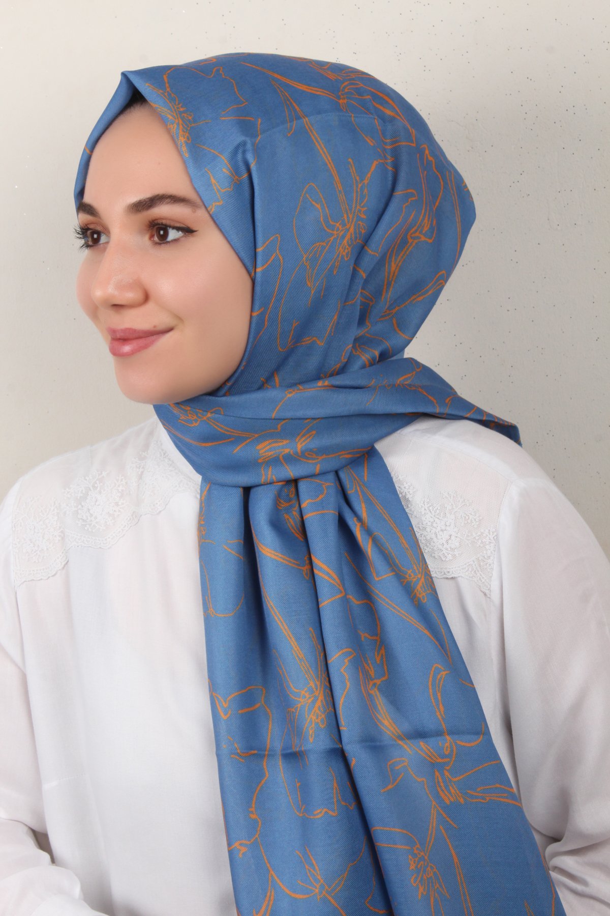 Soft Touch Şal 2777-14 Mavi