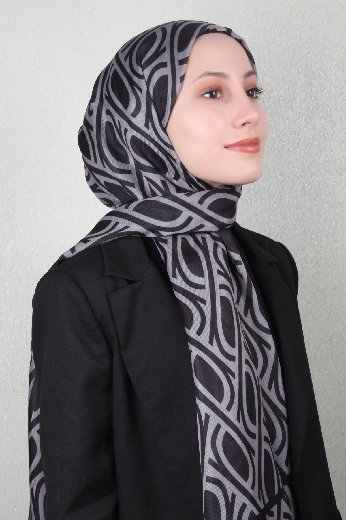Soft Touch Şal 2778-20 Siyah-Gri