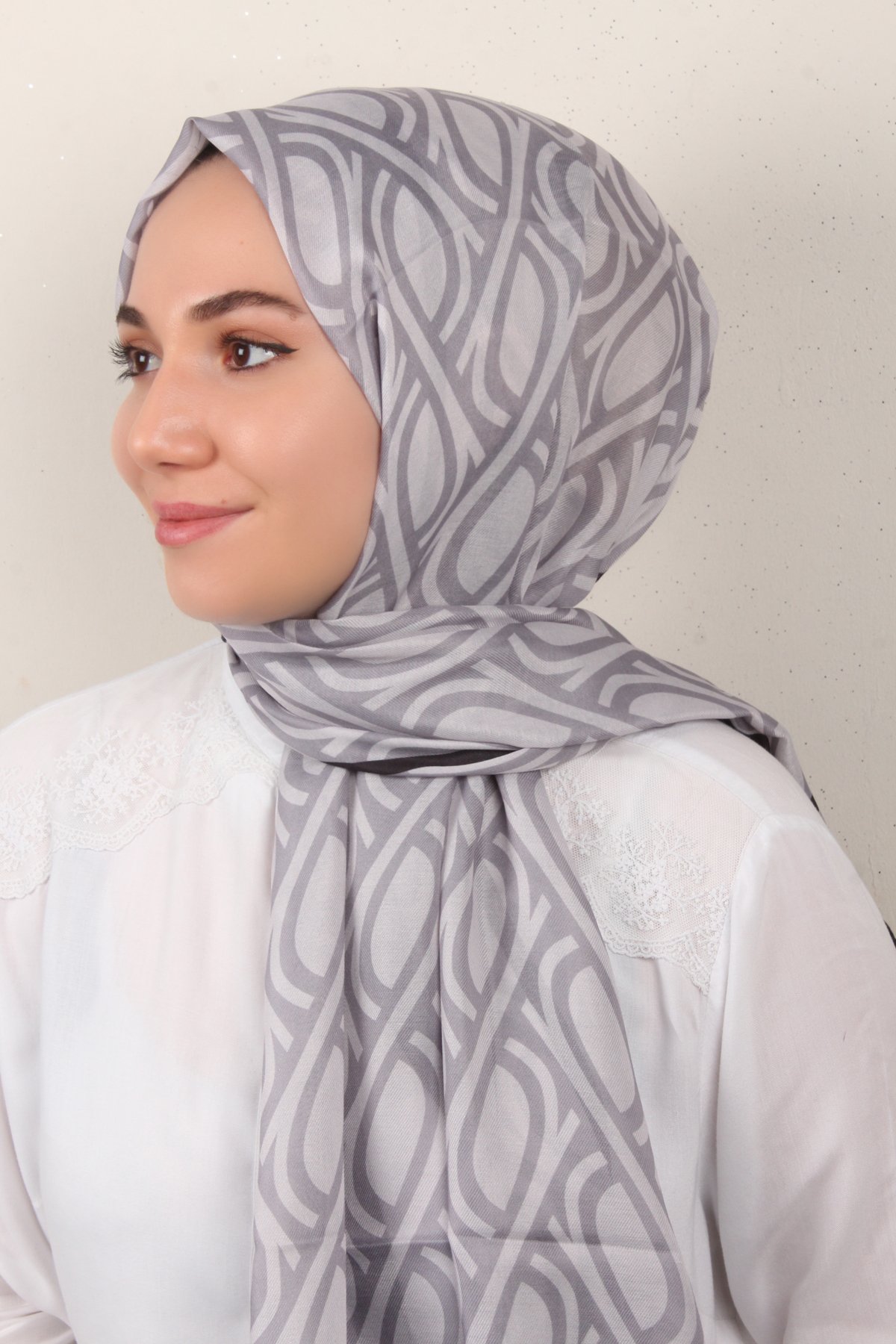 Soft Touch Şal 2778-6 Gri-Siyah