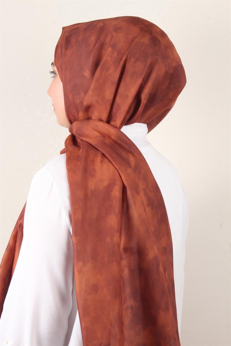 Soft Touch Şal Bulut Desen 2754-1 Kiremit