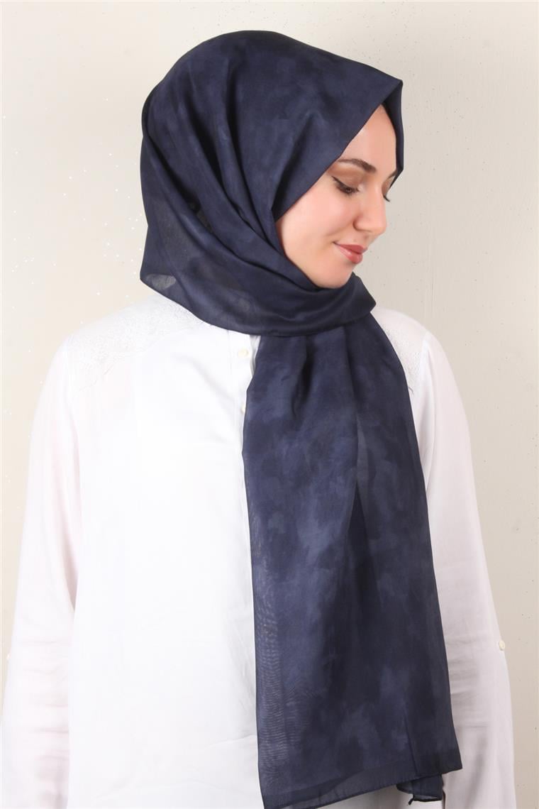 Soft Touch Şal Bulut Desen 2754-16 Lacivert