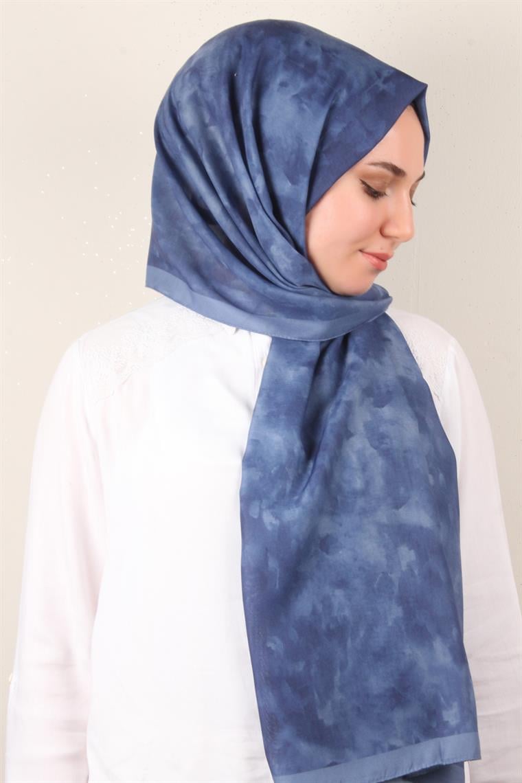 Soft Touch Şal Bulut Desen 2754-4 İndigo
