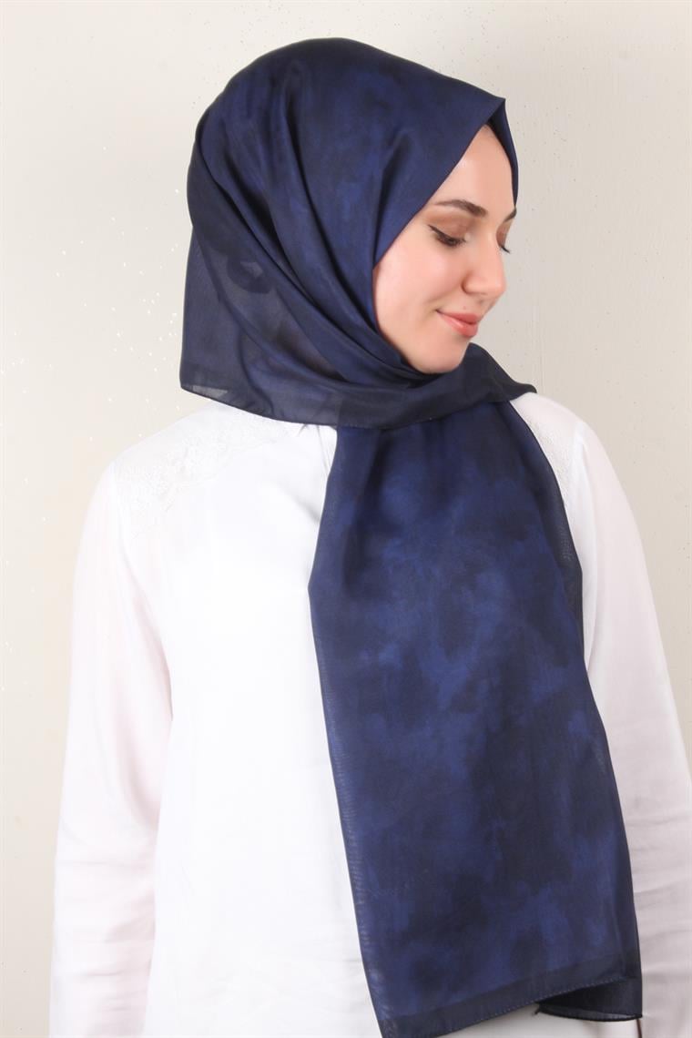 Soft Touch Şal Bulut Desen 2754-9 Gece Mavisi