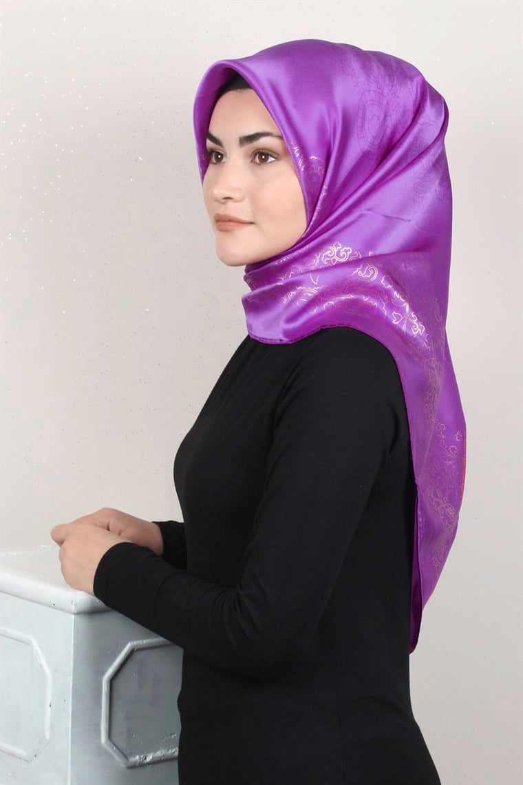 Sura Varaklı İpek Eşarp 4560-116