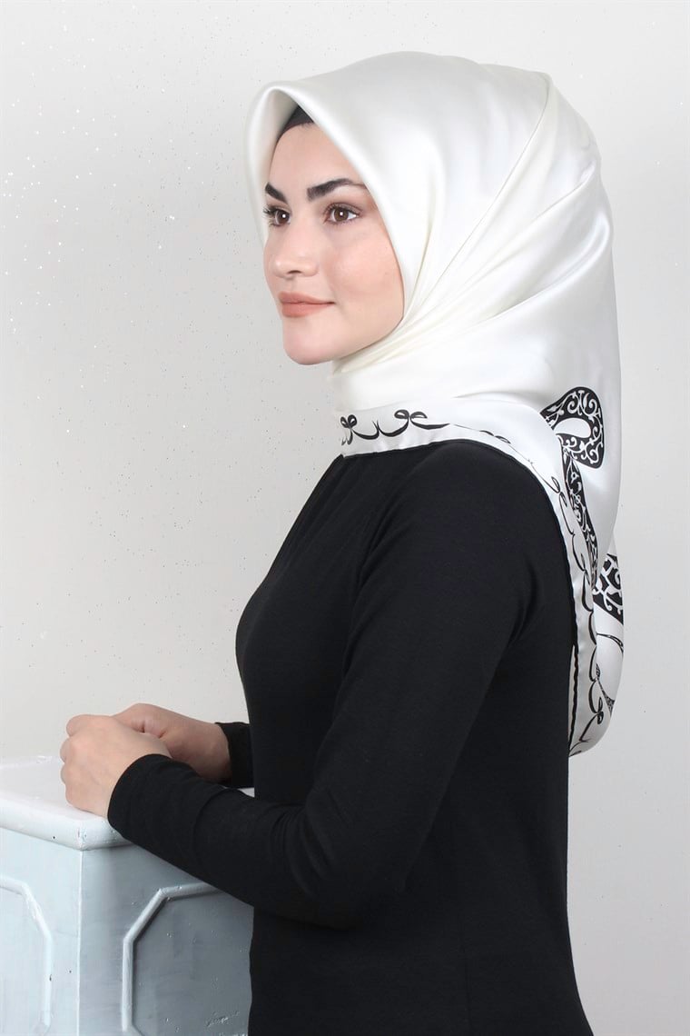 Sura Varaklı İpek Eşarp 4560-119